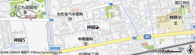 佐賀県佐賀市神園2丁目周辺の地図