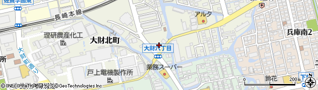 セブンイレブン佐賀大財北町店周辺の地図
