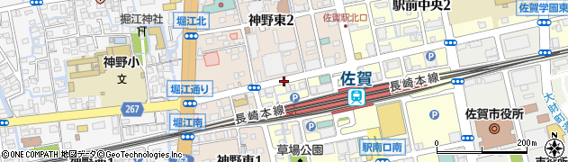 佐賀駅北口周辺の地図