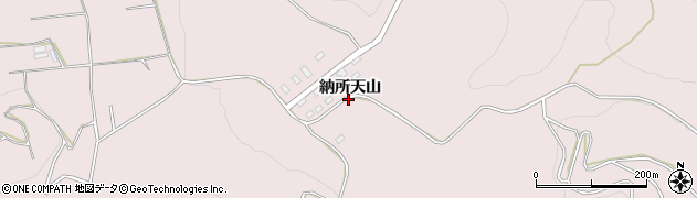佐賀県多久市東多久町（納所天山）周辺の地図