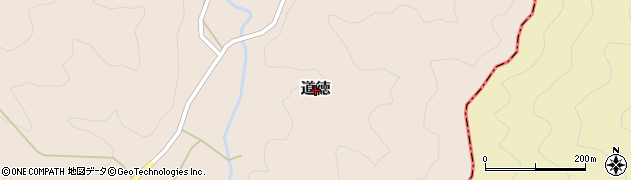 高知県四万十町（高岡郡）道徳周辺の地図