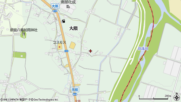 〒879-4414 大分県玖珠郡玖珠町大隈の地図