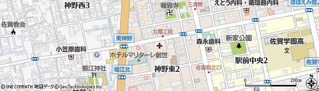 株式会社九電工　佐賀支店・電気技術部周辺の地図