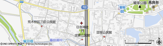 福岡県久留米市荒木町周辺の地図
