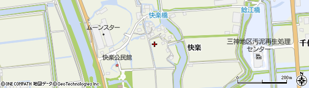 佐賀県神埼市快楽周辺の地図