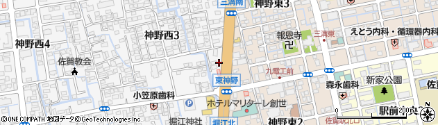 ローソン佐賀神野西三丁目店周辺の地図