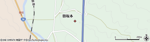 高知県高岡郡四万十町替坂本周辺の地図