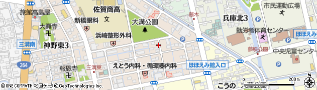 佐賀県佐賀市神野東周辺の地図