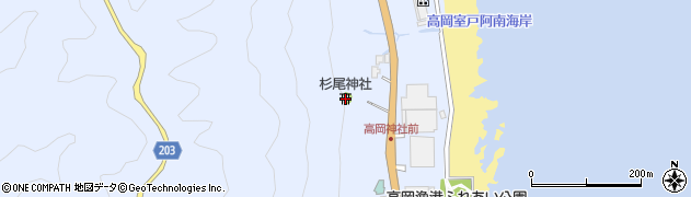 杉尾神社周辺の地図