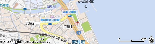 大分県別府市浜脇周辺の地図