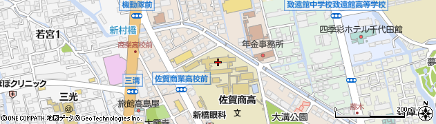 佐賀県立佐賀商業高等学校周辺の地図