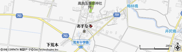 福岡県久留米市荒木町下荒木周辺の地図