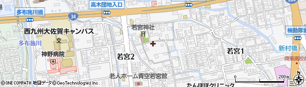 佐賀県佐賀市若宮周辺の地図