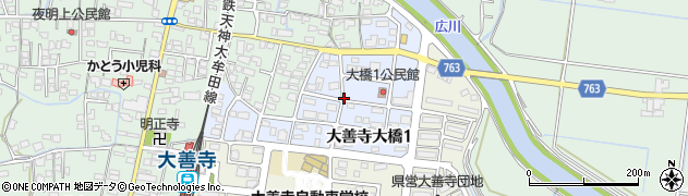 福岡県久留米市大善寺大橋周辺の地図
