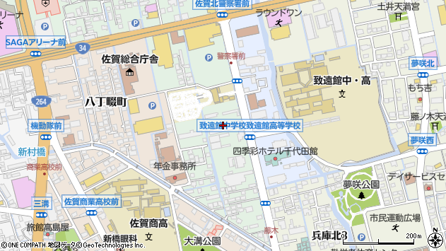 〒849-0924 佐賀県佐賀市新中町の地図