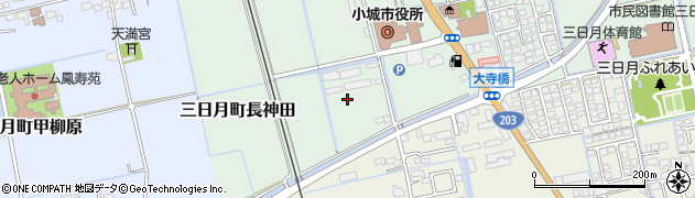 佐賀県小城市大寺周辺の地図