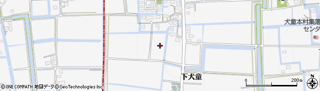 佐賀県神埼市下犬童周辺の地図