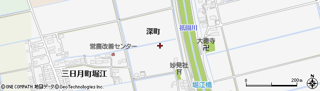 佐賀県小城市深町周辺の地図