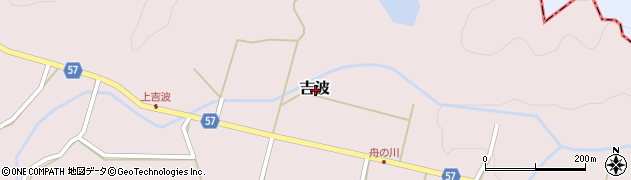 愛媛県北宇和郡鬼北町吉波周辺の地図