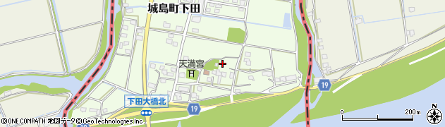 福岡県久留米市城島町下田周辺の地図