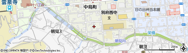 大分県別府市中島町6周辺の地図