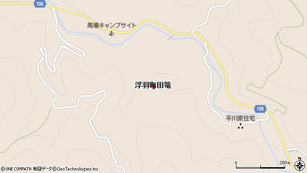 〒839-1414 福岡県うきは市浮羽町田篭の地図
