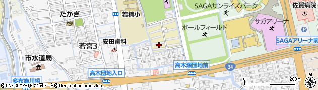 佐賀県佐賀市高木瀬団地7周辺の地図