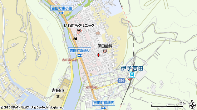 〒799-3705 愛媛県宇和島市吉田町本町の地図