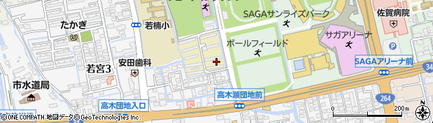 佐賀県佐賀市高木瀬団地6周辺の地図