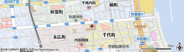 別府市役所ふれあい広場　サザンクロス周辺の地図