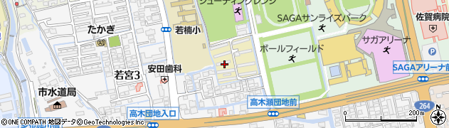 佐賀県佐賀市高木瀬団地周辺の地図