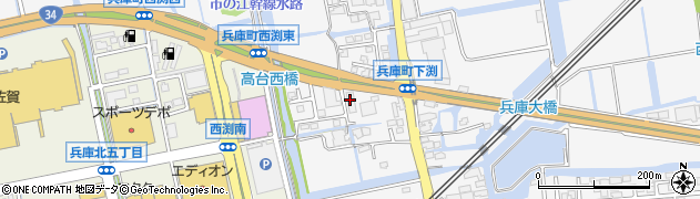 佐賀県佐賀市兵庫町渕1559-1周辺の地図