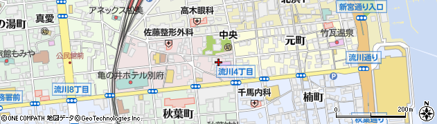 大分県別府市中央町周辺の地図