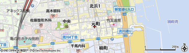 大分県別府市元町周辺の地図