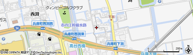 佐賀県佐賀市兵庫町渕1608-2周辺の地図