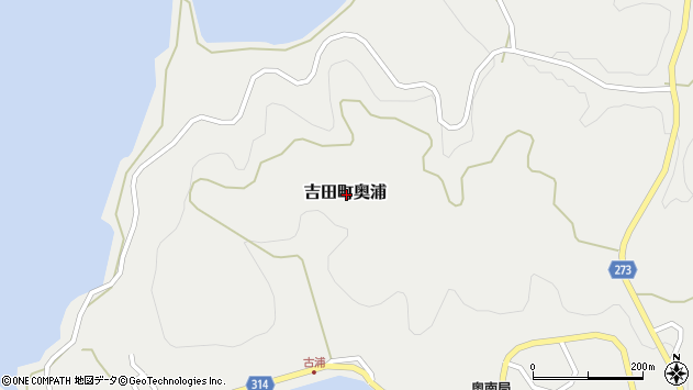 〒799-3772 愛媛県宇和島市吉田町奥浦の地図