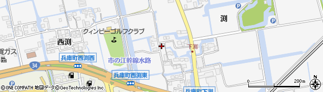佐賀県佐賀市兵庫町渕1600周辺の地図