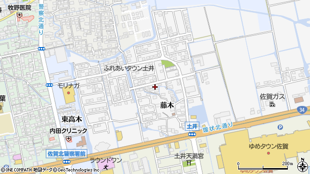 〒849-0915 佐賀県佐賀市兵庫町藤木の地図