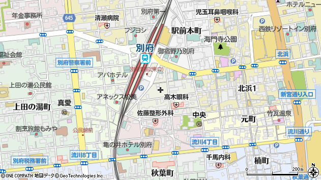 〒874-0935 大分県別府市駅前町の地図