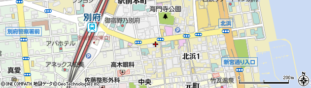 さかなや道場 別府駅東口店周辺の地図