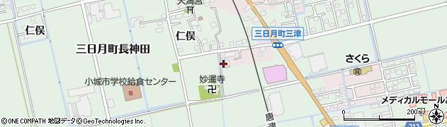 佐賀県小城市三日月町長神田1083周辺の地図