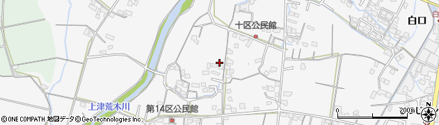 福岡県久留米市荒木町（白口）周辺の地図