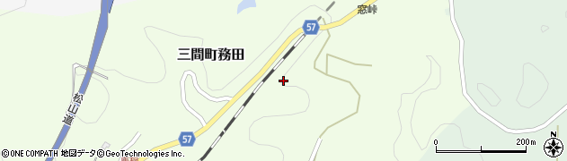愛媛県宇和島市三間町務田周辺の地図
