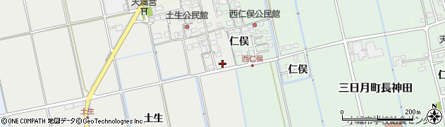 佐賀県小城市三日月町久米2386周辺の地図