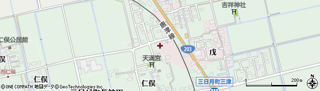 佐賀県小城市三日月町長神田1058周辺の地図