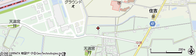 福岡県久留米市大善寺町（中津）周辺の地図