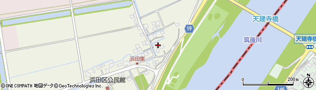 国土交通省筑後川工事事務所　寒水川排水機場周辺の地図