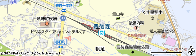 豊後森駅周辺の地図