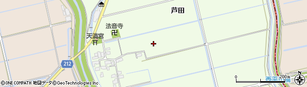 佐賀県小城市芦田周辺の地図