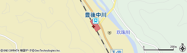 豊後中川駅周辺の地図